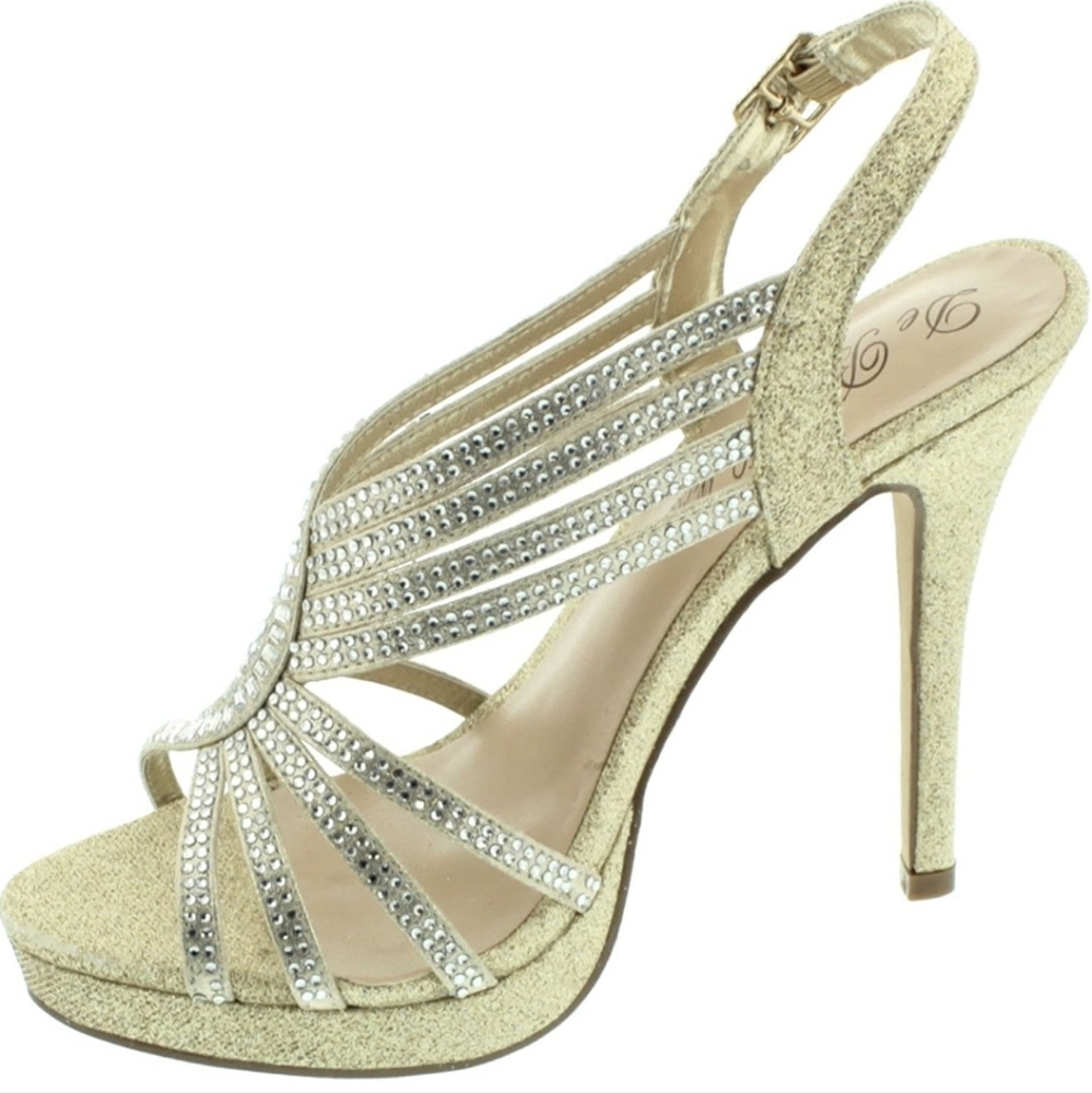 De Blossom Nude Shimmer stiletto heels.